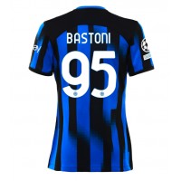 Inter Milan Alessandro Bastoni #95 Replica Home Shirt Ladies 2023-24 Short Sleeve